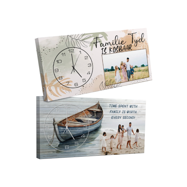 Personalized Canvas Clocks 500x250mm
