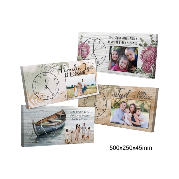 Personalized Canvas Clocks 500x250mm - Image 2
