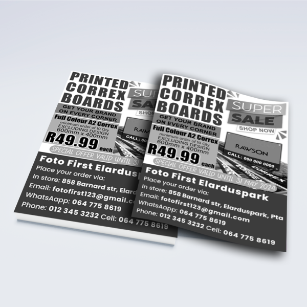Flyers Black & White Single Sided