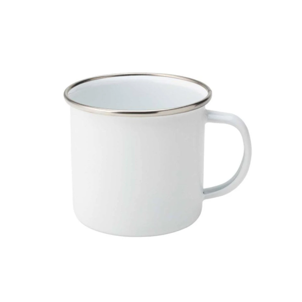 Personalized Mug ENAMEL 10oz (Tin/Silver rim)