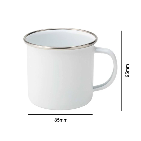 Personalized Mug ENAMEL 10oz (Tin/Silver rim) - Image 3