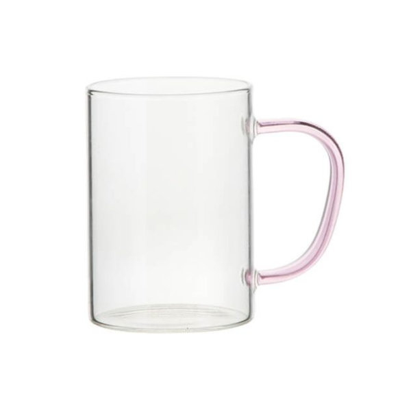 Personalized Mug Glass with colour handle - Image 3