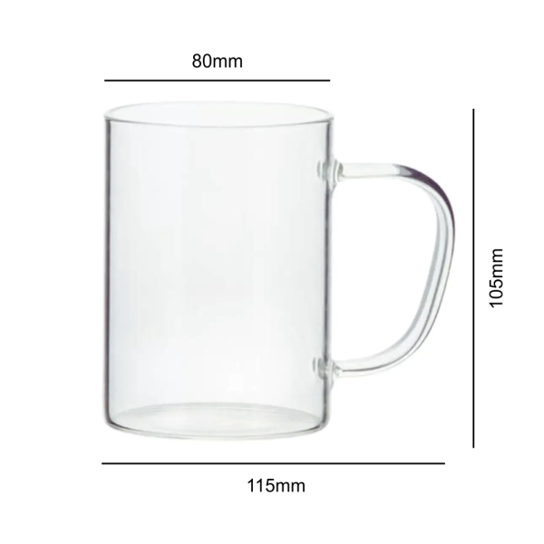 Personalized Mug Glass with colour handle - Image 7