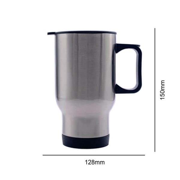 Personalized Mug TRAVEL (Silver or White with handle) - Image 2