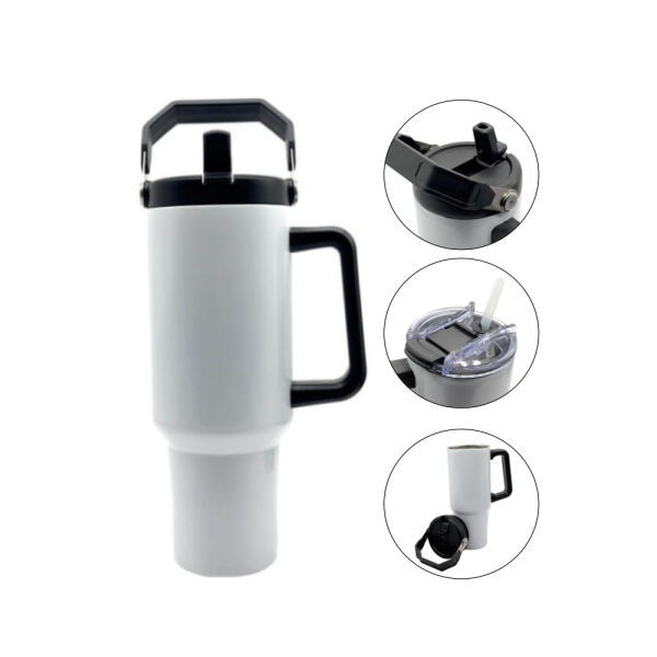 Personalized Tumbler FAT Jack with lid and straw 1.2L