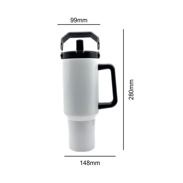 Personalized Tumbler FAT Jack with lid and straw 1.2L - Image 2