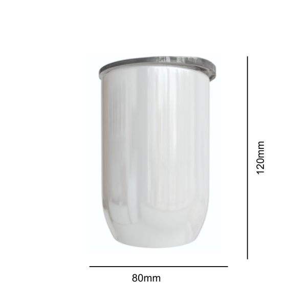 Personalized Tumbler GIN - White Stainless Steel - Image 3