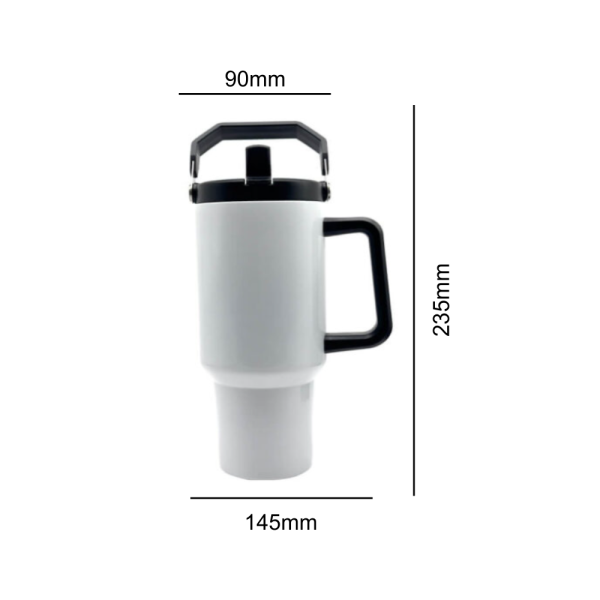 Personalized Tumbler SMALL Jack with lid and straw - Image 2